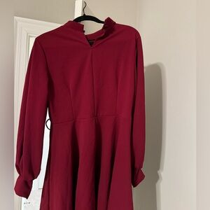 dark red dress, nasty gal, worn once